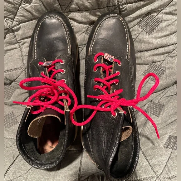 RED WING Boots Heritage Lace-Up Harness Leather Black Mens US 10.5 UK 9.5/44 USA